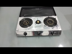 روکش اجاق گاز رومیزی استیل ضد زنگ 3 شعله قابل حمل برای استفاده در آشپزخانه